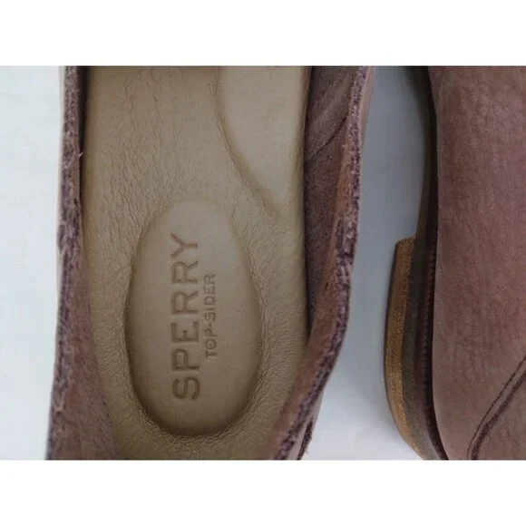 SPERRY Seaport Levy Brown Leather Memory-Foam Slip-On Loafers Womens Size 8.5 - Picture 8 of 10